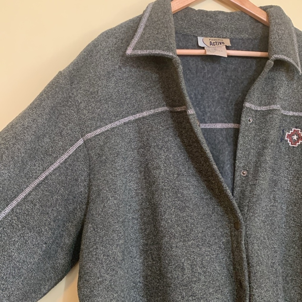 Femme Active | Unisex Fuzzy Cozy Long Sleeve Snap Front Fleece Lined Shirt 3X - Picture 13 of 16